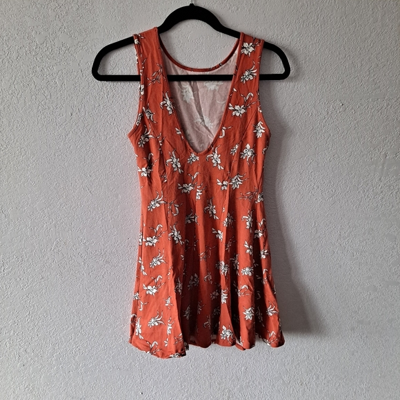 Forever 21 Burnt Orange Floral Dress - Picture 4 of 6